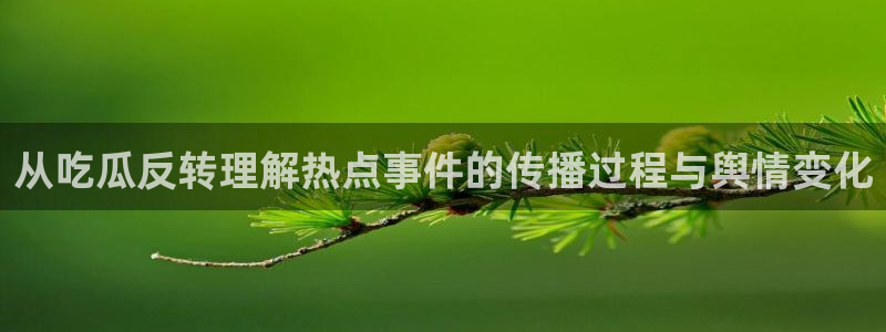 最新吃瓜网：从吃瓜反转理解热点事件的传播过程与舆情变化