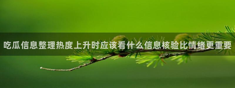 qq吃瓜群：吃瓜信息整理热度上升时应该看什么信息核验比情绪更重要